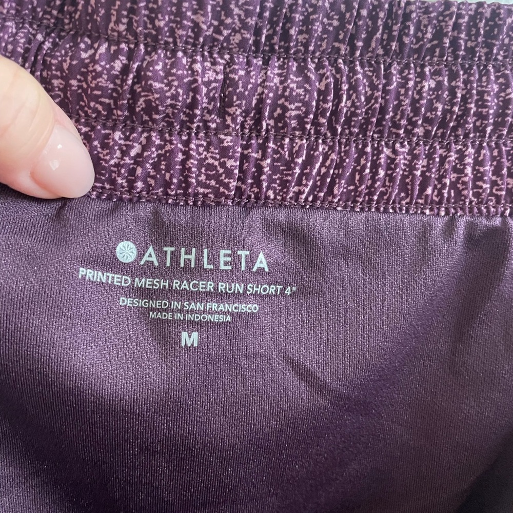 ATHLETA Women's Dark Purple Athletic Shorts, Medium EUC